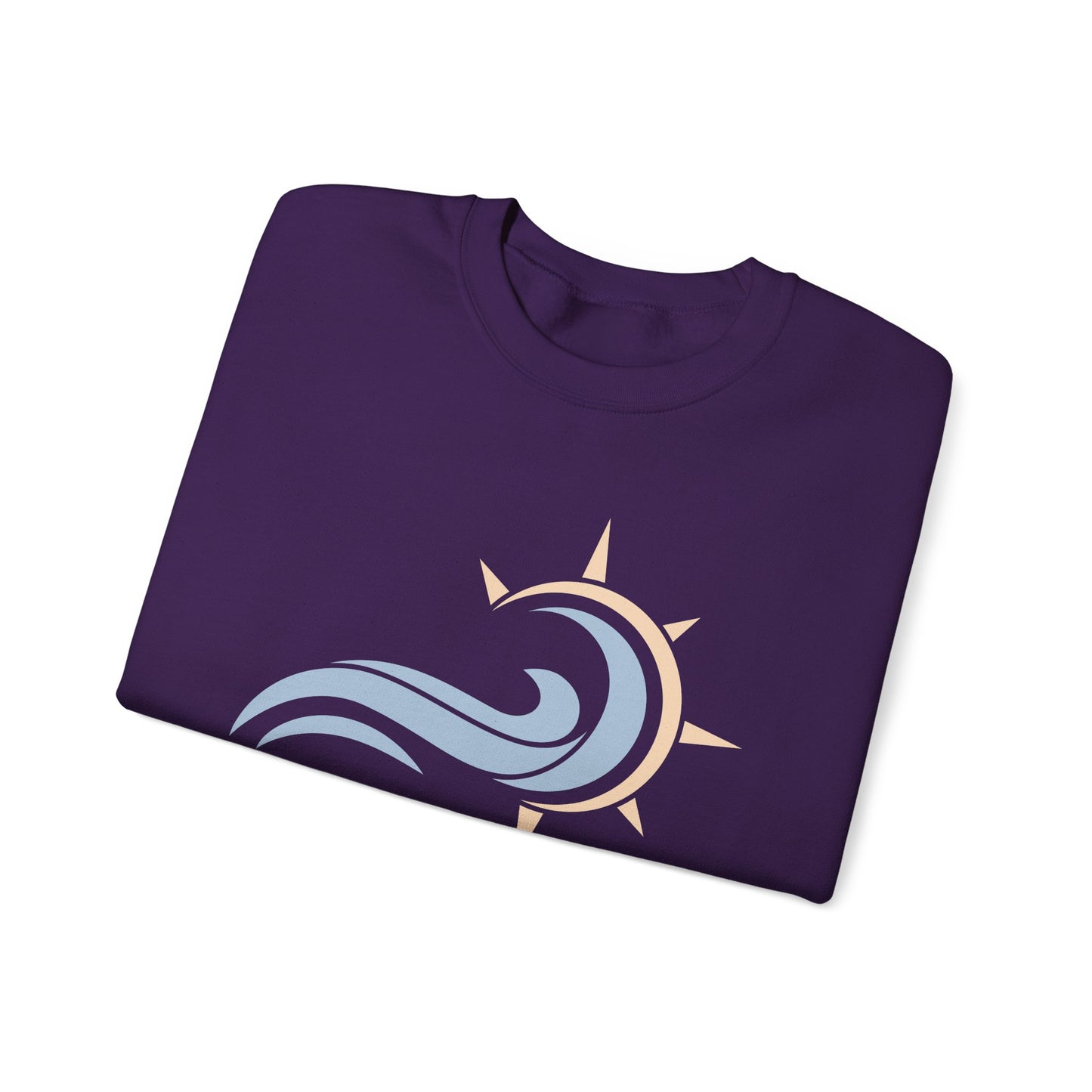 Heavy Crewneck Sweatshirt - "Sun & Wave"
