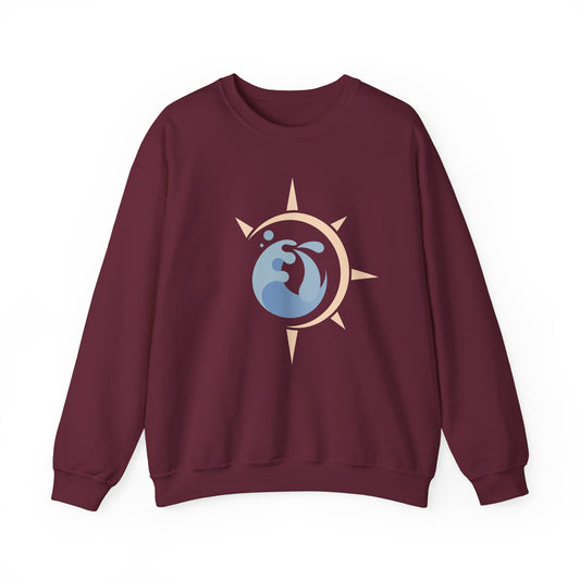 Heavy Crewneck Sweatshirt - "Sun & Surf"