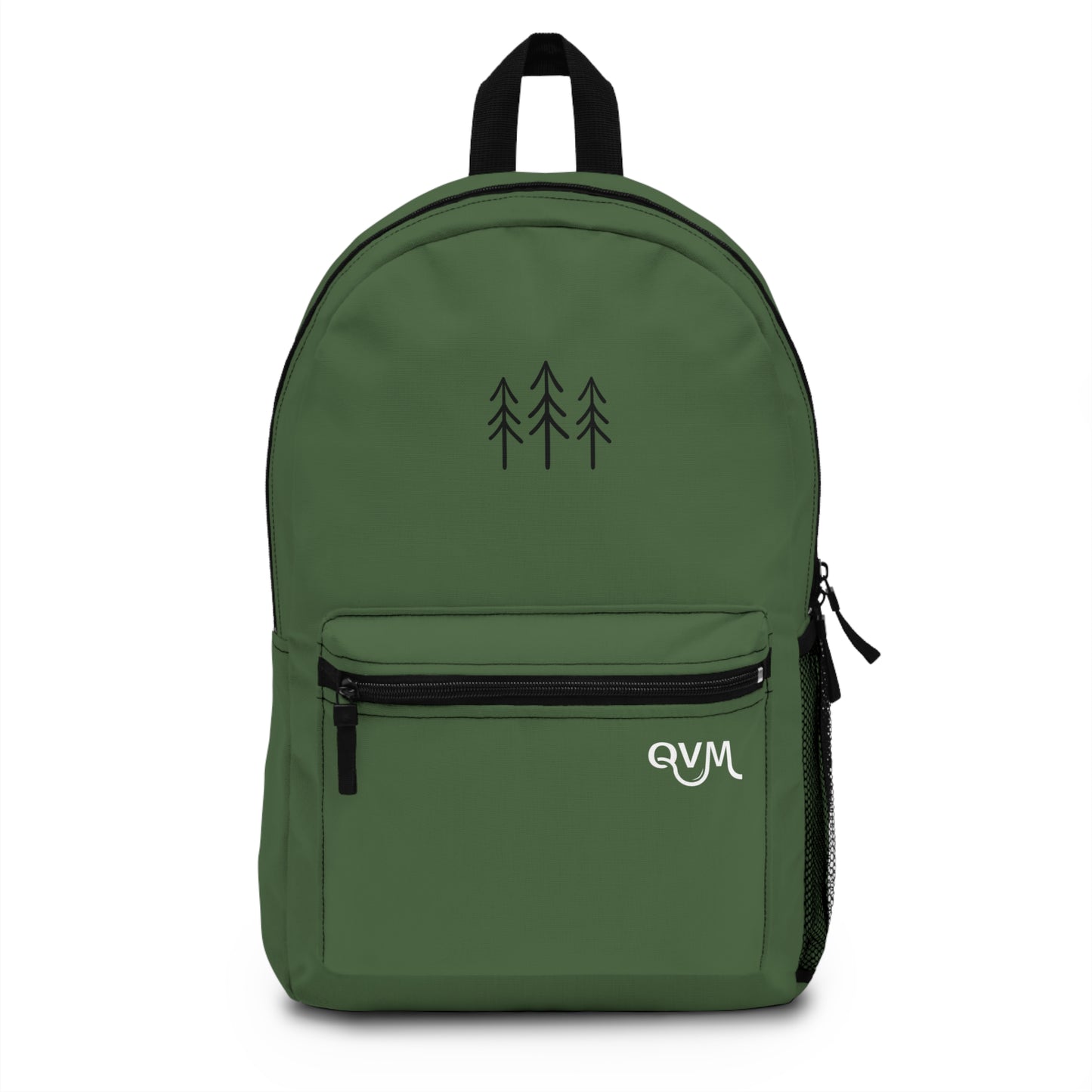 Olive Green Backpack - Trees