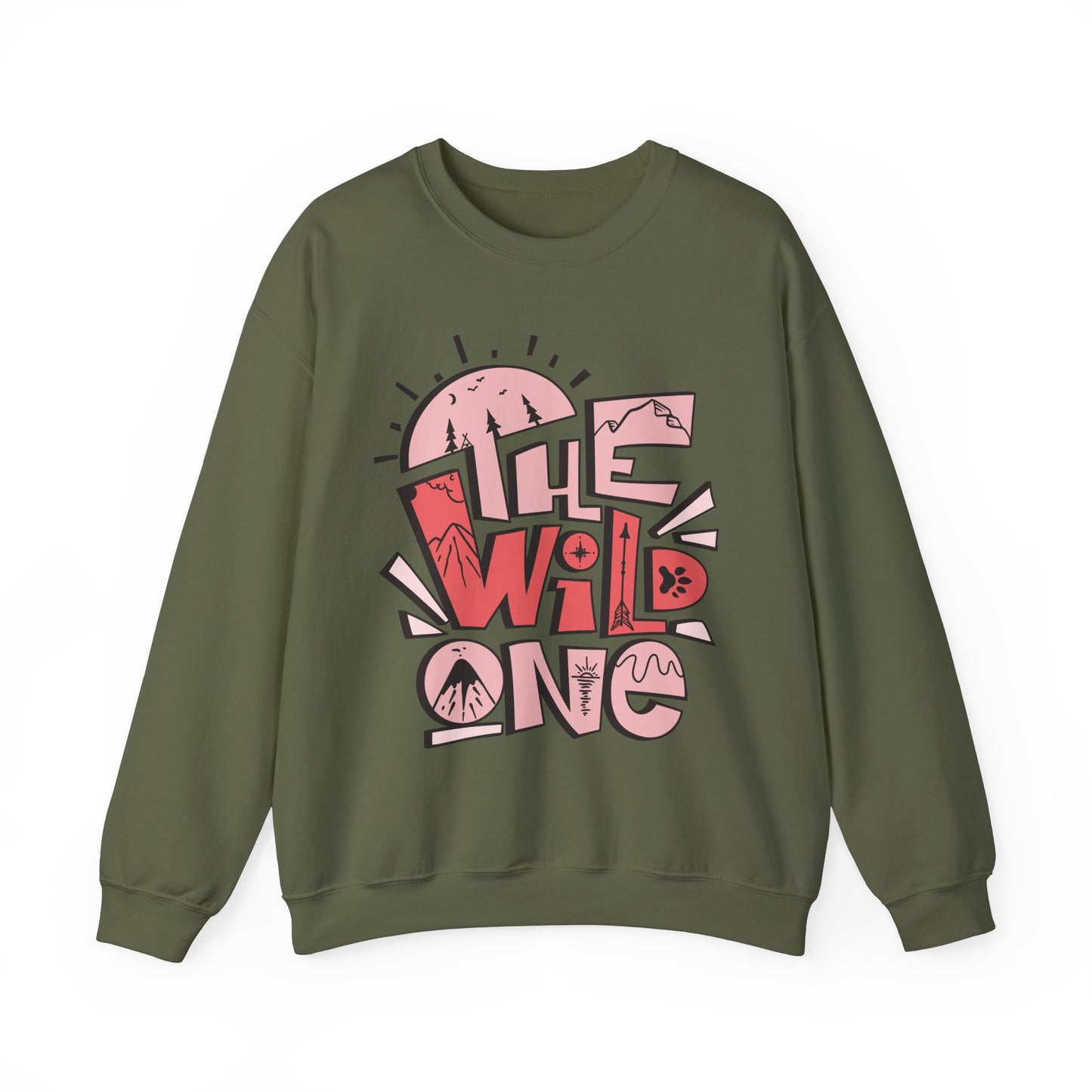 Heavy Crewneck Sweatshirt - "Wild One"