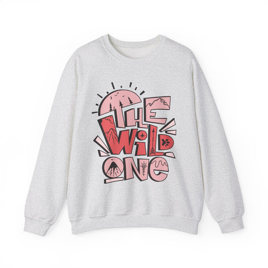 Heavy Crewneck Sweatshirt - "Wild One"