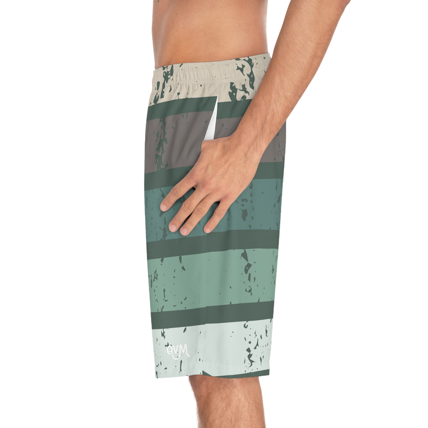 Board Shorts | Green Stripes