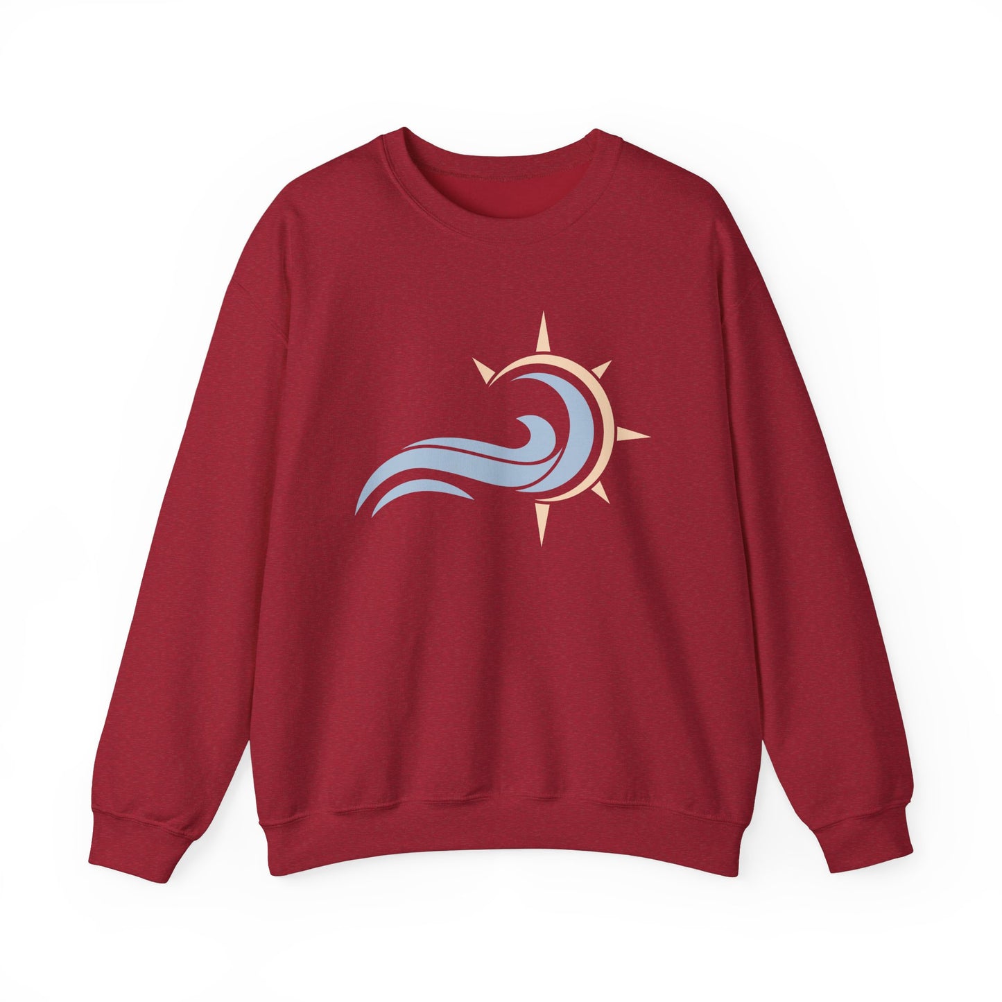 Heavy Crewneck Sweatshirt - "Sun & Wave"