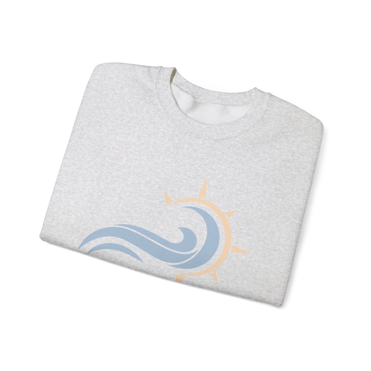 Heavy Crewneck Sweatshirt - "Sun & Wave"