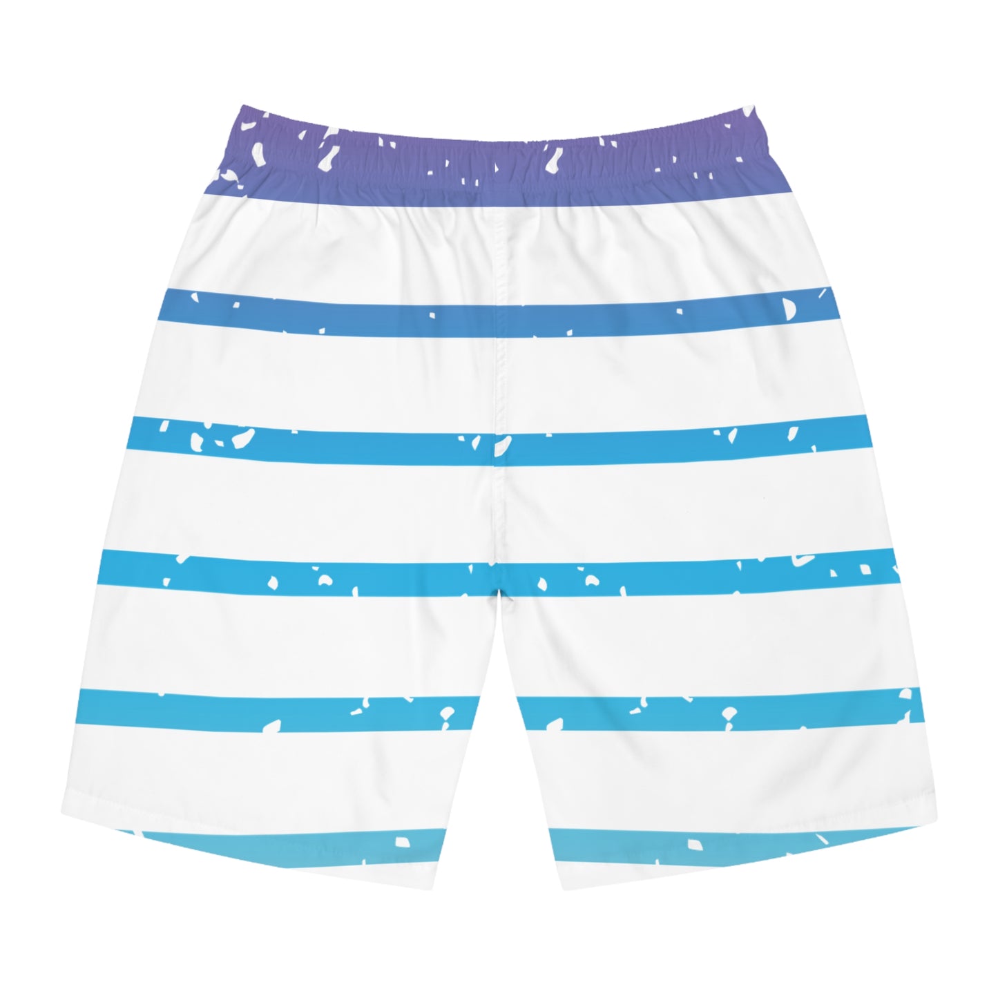 Board Shorts | White, Blue Stripes