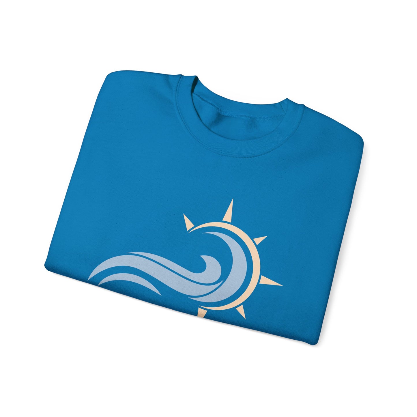 Heavy Crewneck Sweatshirt - "Sun & Wave"