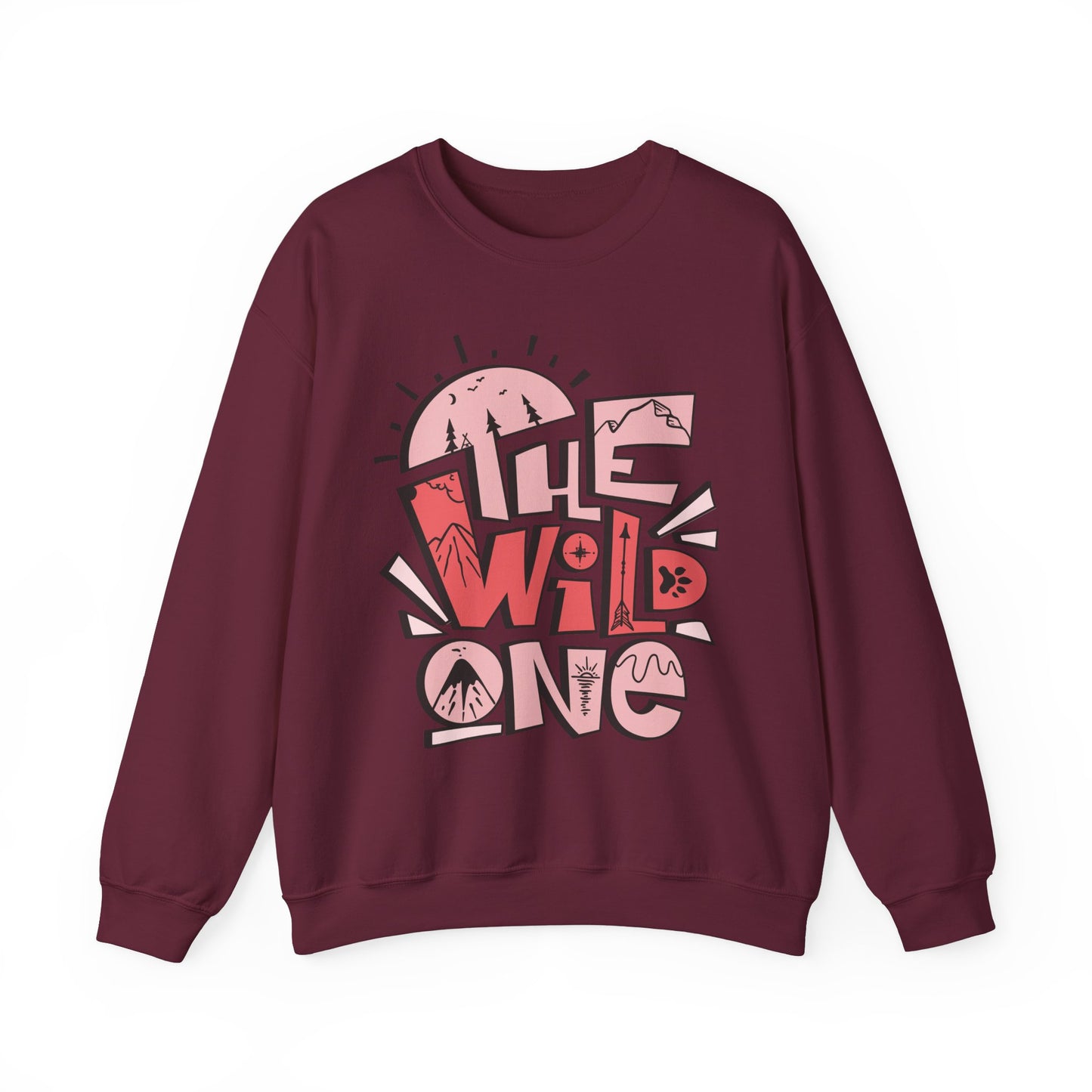 Heavy Crewneck Sweatshirt - "Wild One"