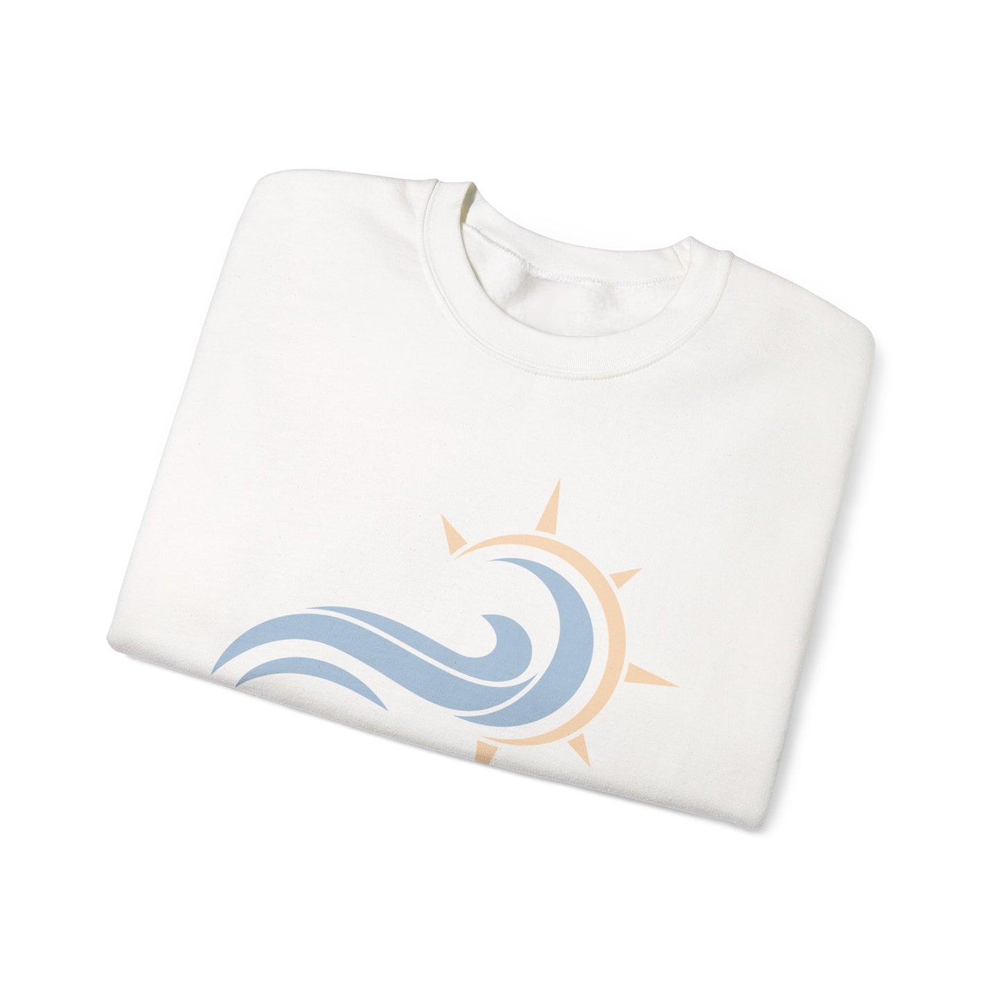 Heavy Crewneck Sweatshirt - "Sun & Wave"