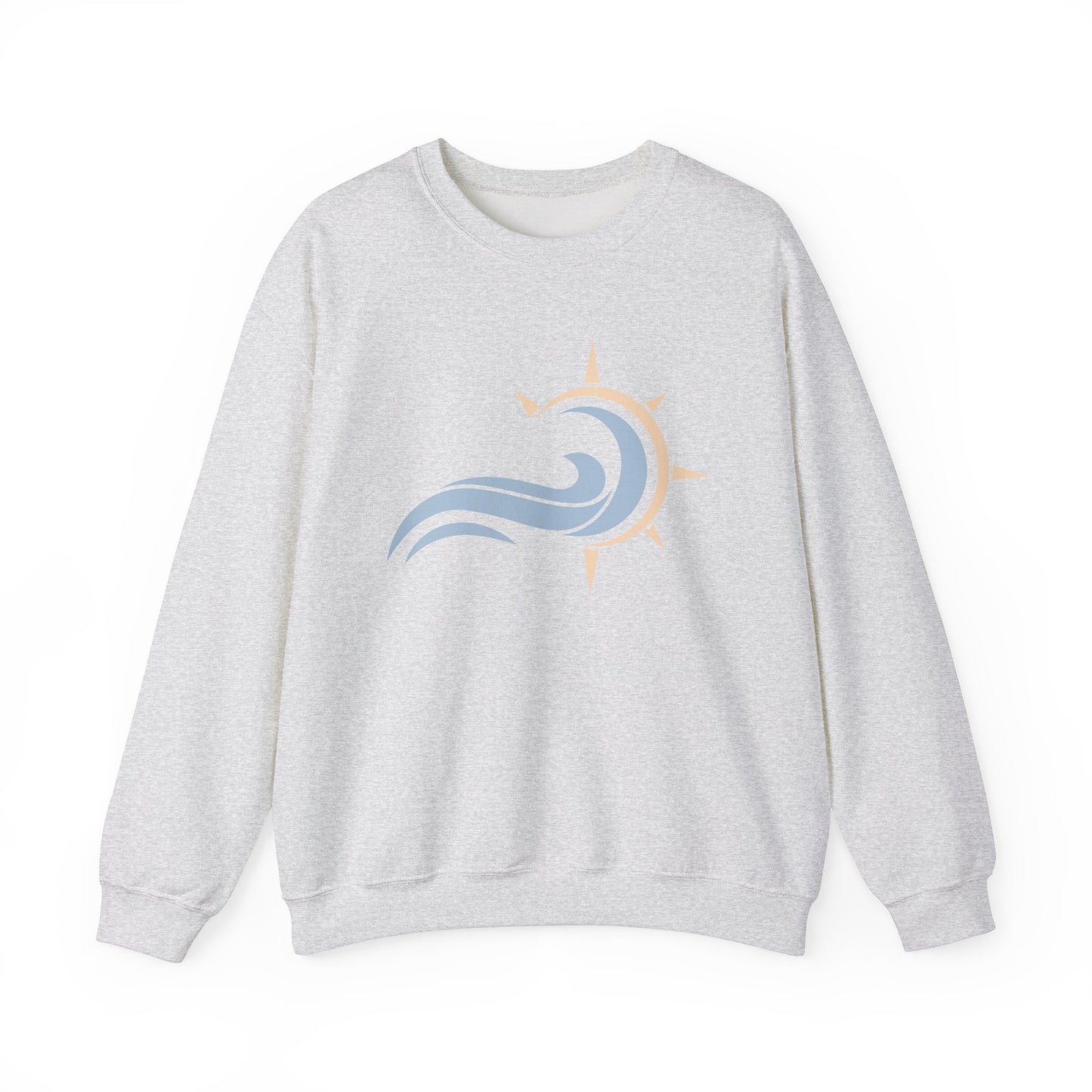 Heavy Crewneck Sweatshirt - "Sun & Wave"