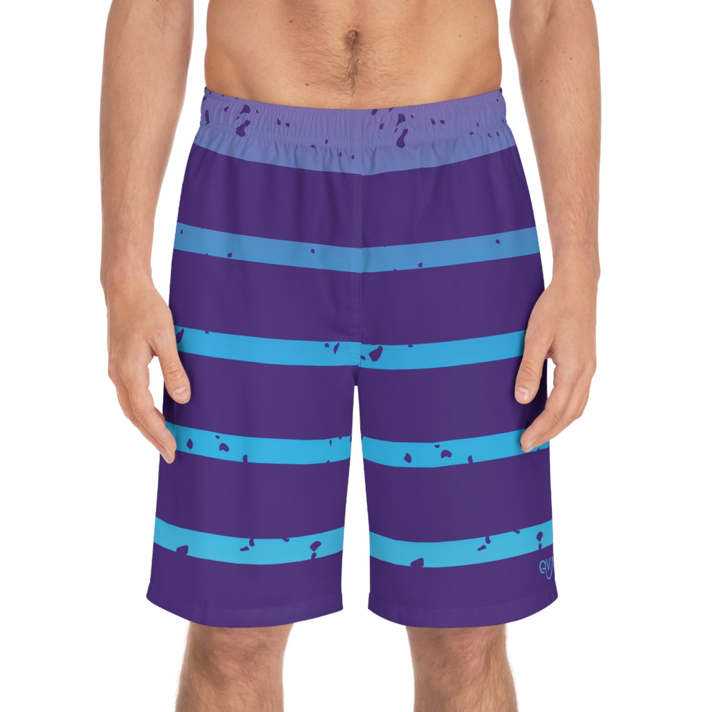 Board Shorts | Dark Blue, Blue Stripes