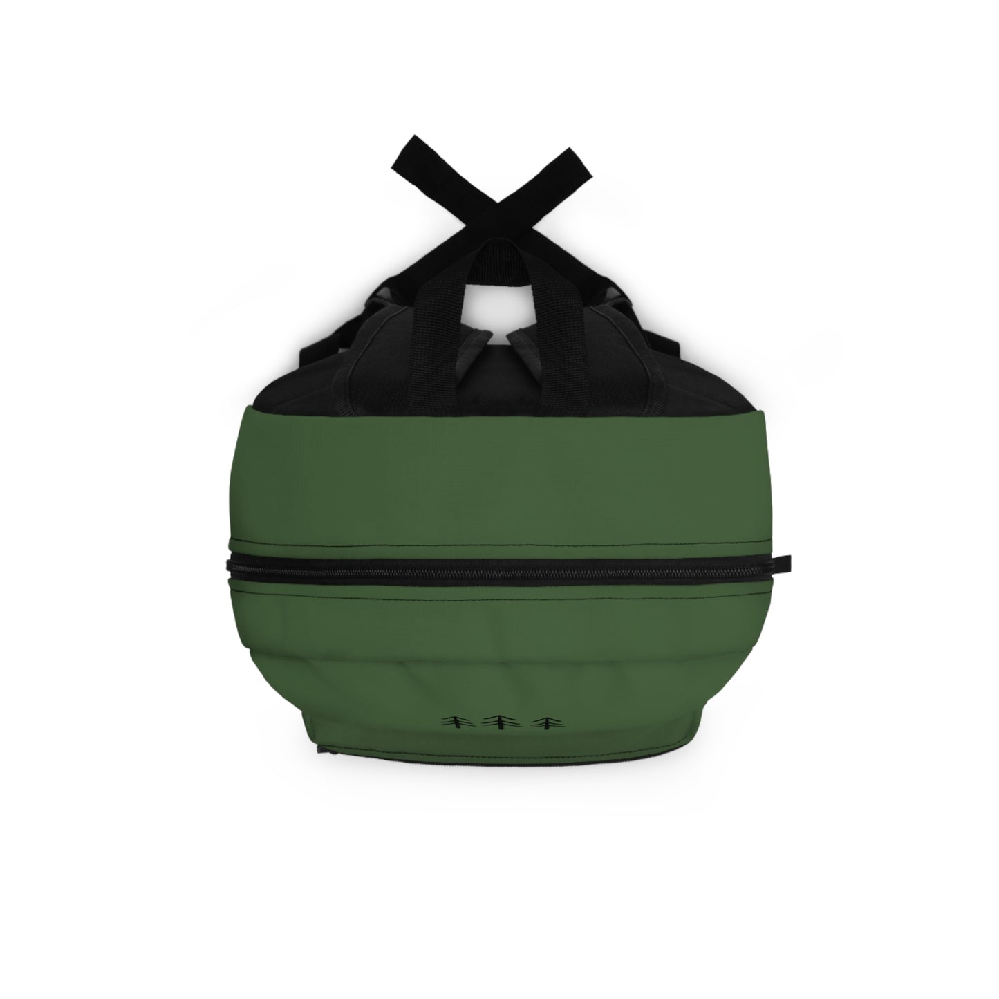 Olive Green Backpack - Trees