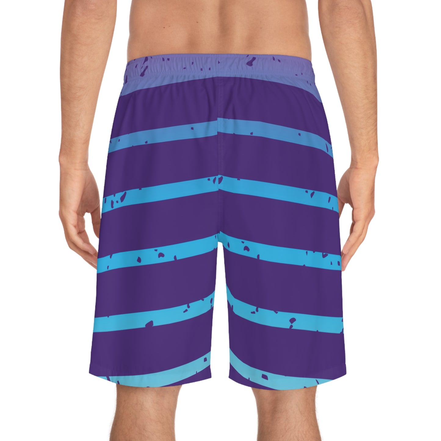 Board Shorts | Dark Blue, Blue Stripes