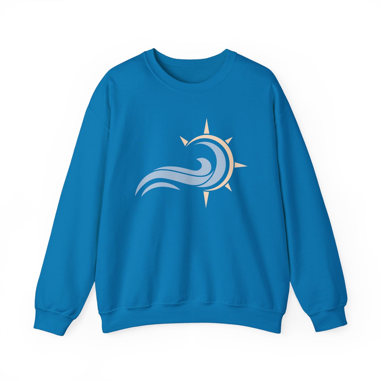 Heavy Crewneck Sweatshirt - "Sun & Wave"