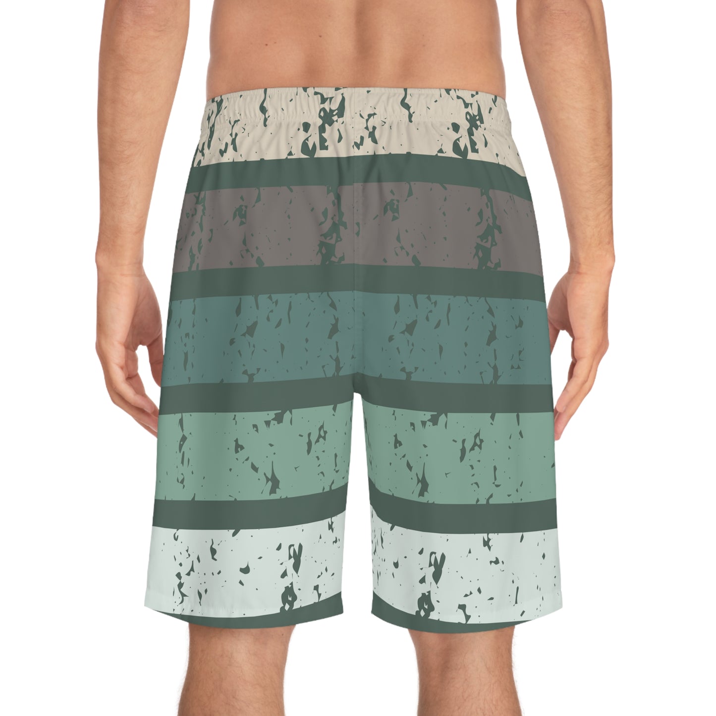 Board Shorts | Green Stripes