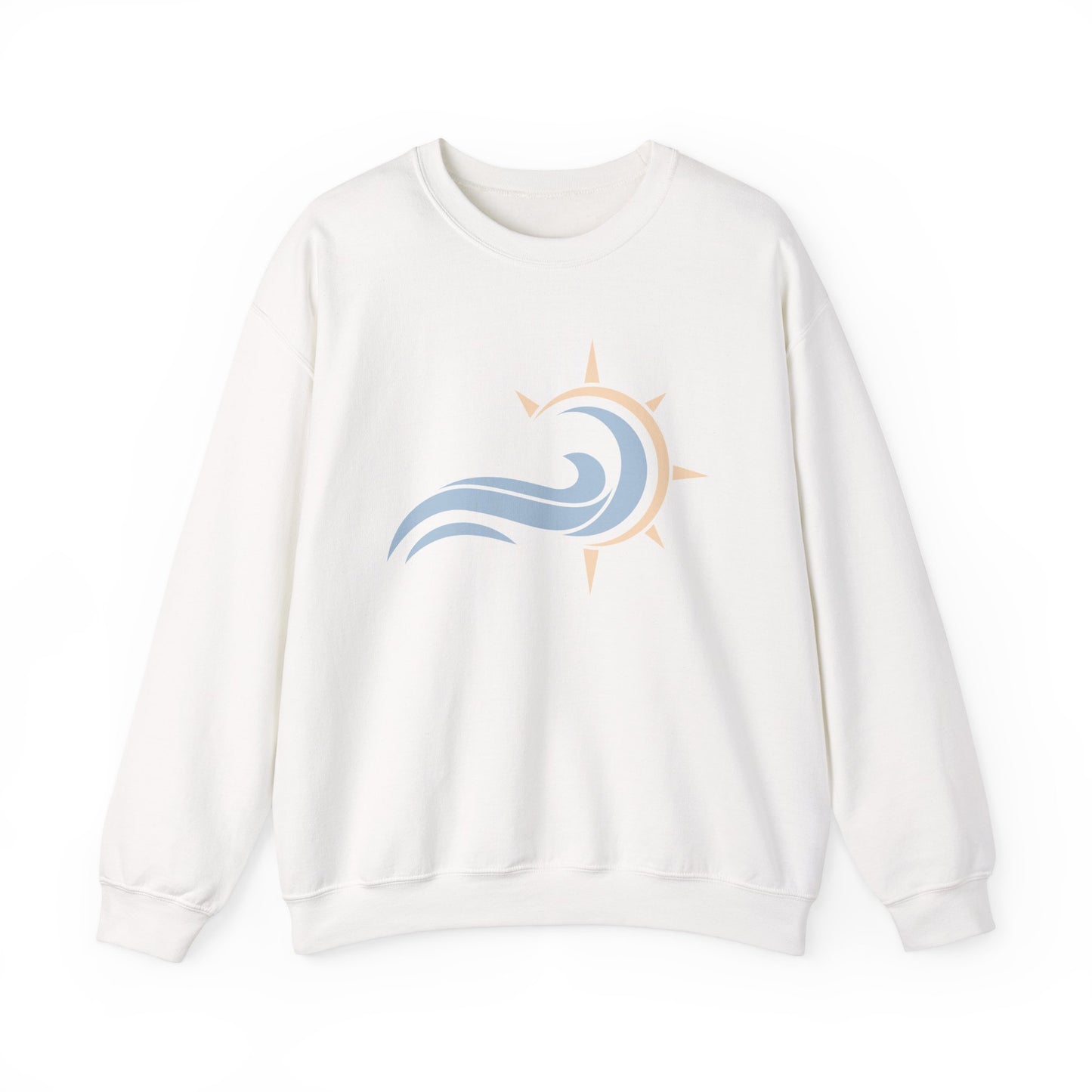 Heavy Crewneck Sweatshirt - "Sun & Wave"