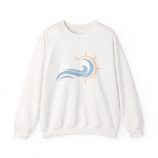 Heavy Crewneck Sweatshirt - "Sun & Wave"